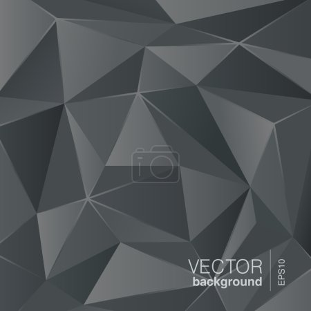 Dark grey abstract background polygon triangle style.