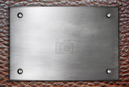 Metal plate sign