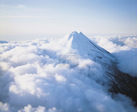 Mountain Peak above Clouds