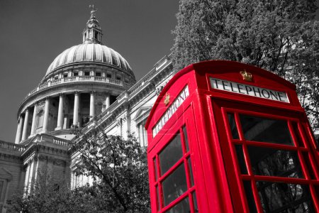 London phone box at St Paul's Cathedral