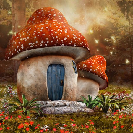 Fantasy mushroom cottage