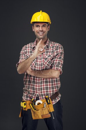 Cheerful construction worker