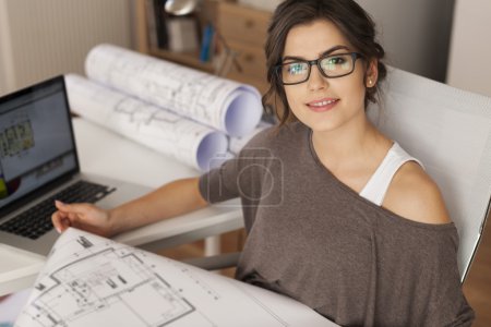 Young architect working