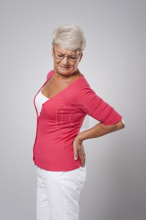 Senior woman with back pain