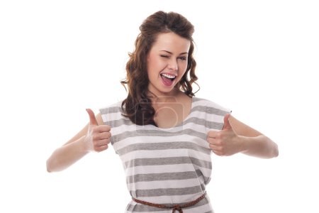 Woman showing OK sign