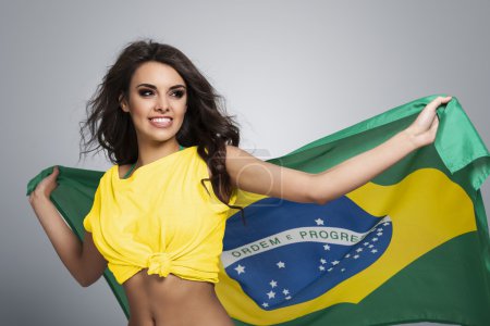 Brazilian female soccer fan