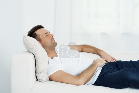 Mature man relaxing