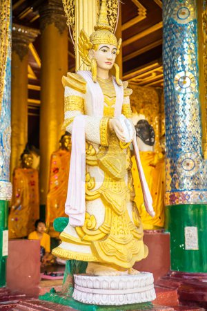 Statues of deities in the Buddhist temple