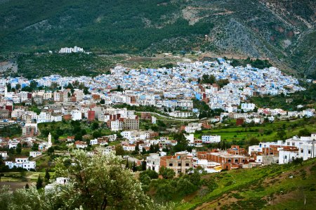 Morocco in decline beams. Blue city