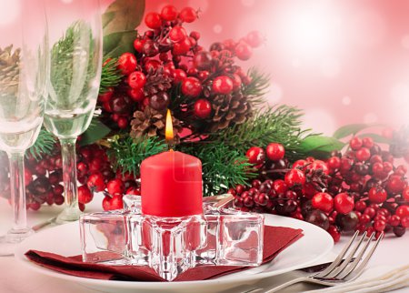 Christmas table layout