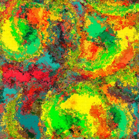 Seamless pattern of color splashes of paint