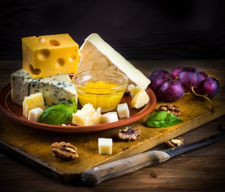 Different kinds of cheese