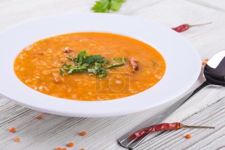 Soup of yellow lentils