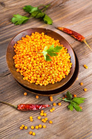 Yellow lentils with pepper