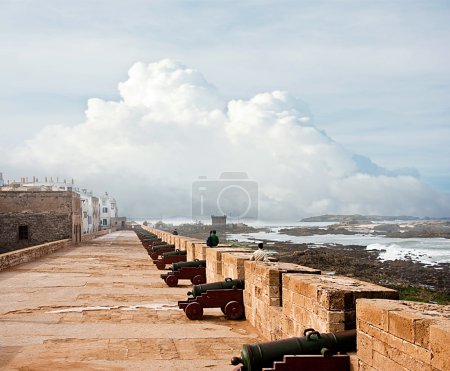 Old fortress in Essaouira overlooking the Atlantic Ocean, Morocco
