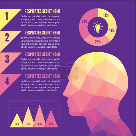 Infographic Concept with Human Head