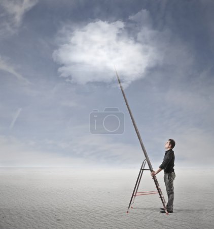 Man with a ladder