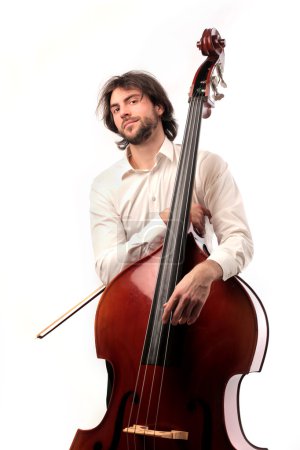 man with contrabass