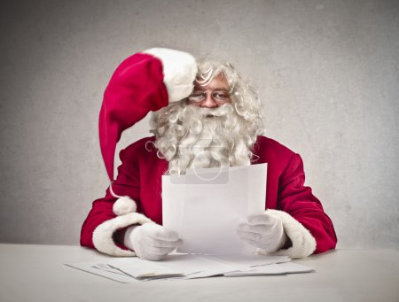 Father Christmas reading