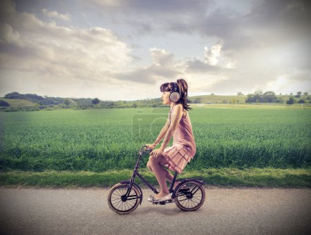 Girl on a bike