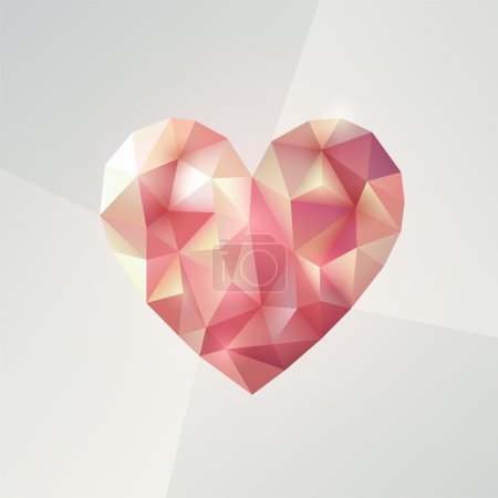 Origami heart. Vector Illustration.