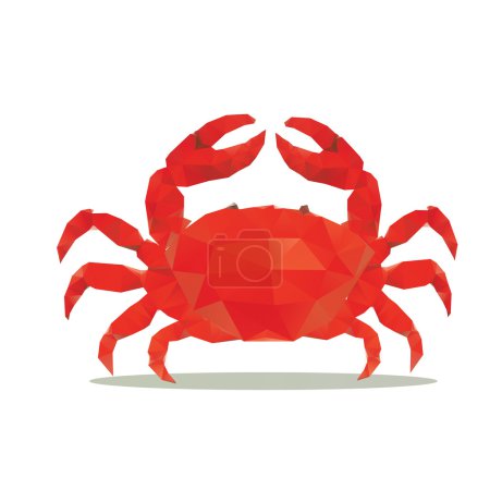 crab polygon vector