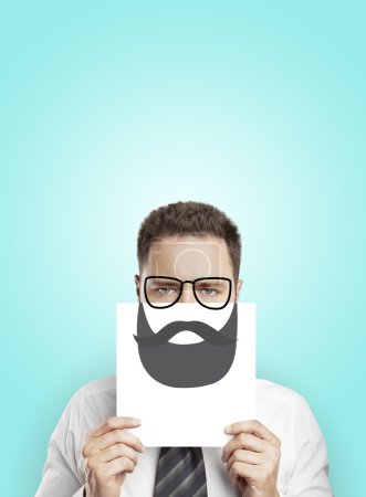poster with drawing beard