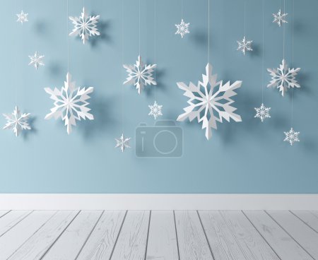 snowflakes in room
