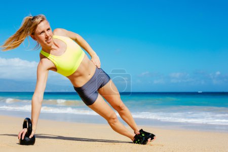 Woman Doing Kettle Bell Workout