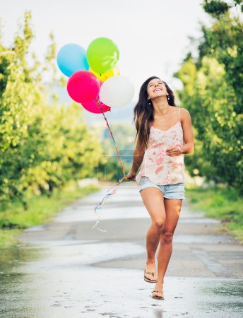 Beautiful Girl with Balloons