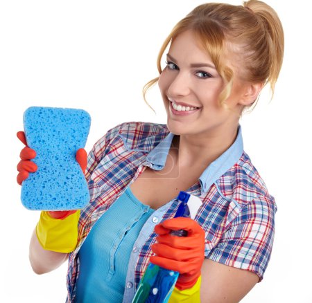 Woman cleaning