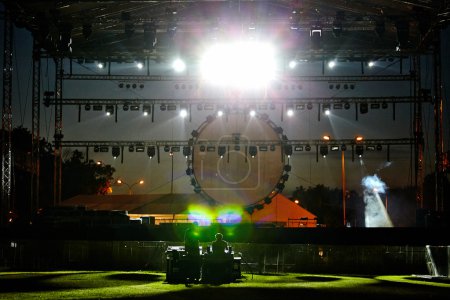 preparing the Main Stage on the rock concert