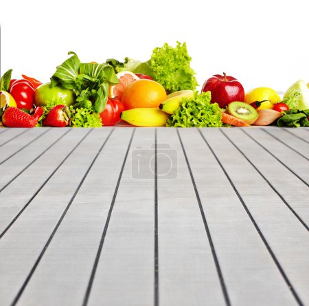 Vegetables on wood table