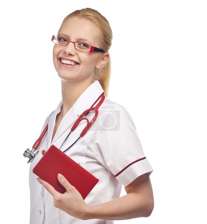 Female doctor with glasses