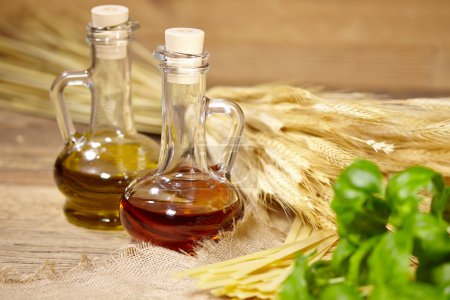 Italian Pasta with olive oil and basil
