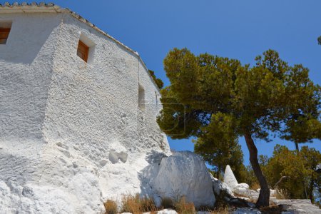 Typical whitewashed houses in village