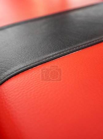 Red and grey sewing leather texture 