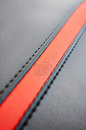 Red and grey sewing leather texture 