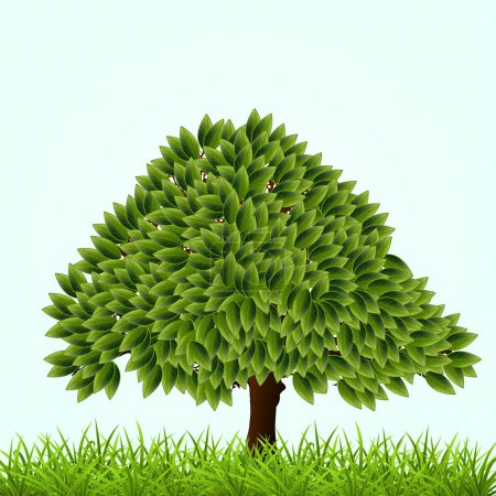 Vector illustration of a green tree.