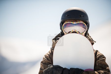 Snowboard and  snowboarder