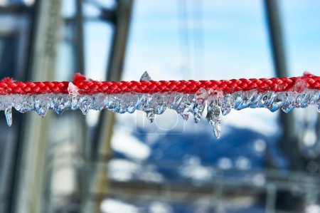 Rope with icicles