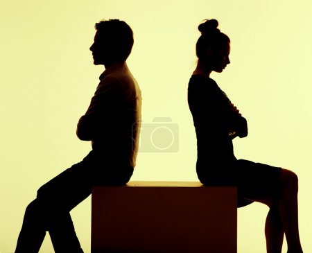 Picture of the couple having break in the argument