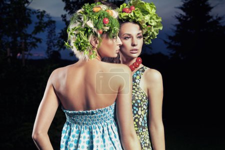 Two women with eco hair style