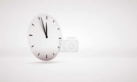Abstract picture presenting white clock