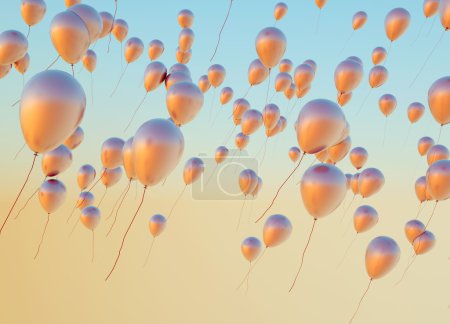 Fine photo of the golden balloons