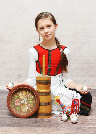 Girl in a beautiful national costume