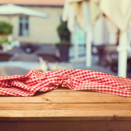 Table with cloth over restaurant