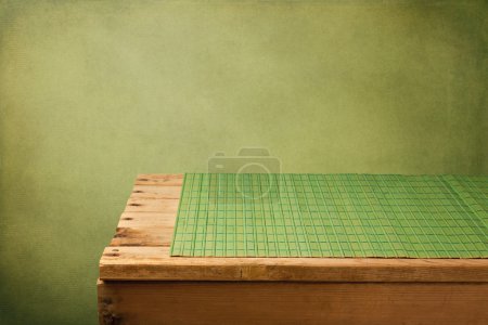 Retro background with empty table