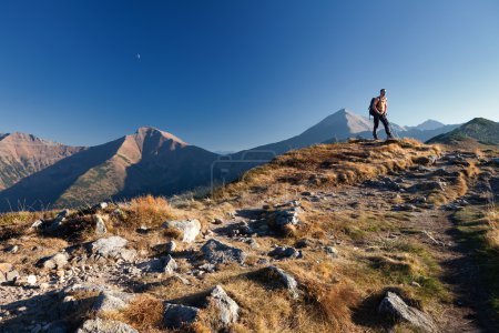 Hiker in Tatras Mountains