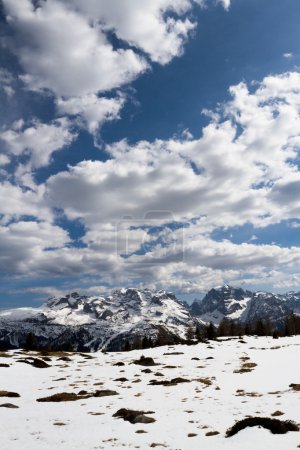 Springtime in Dolomites mountain, Italian Alps (unesco natural world heritage in Italy)